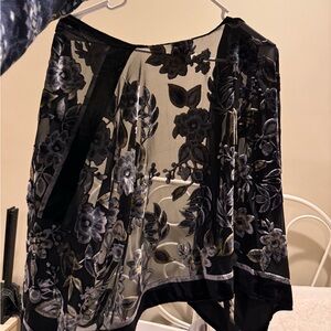 Sheer velvet wrap